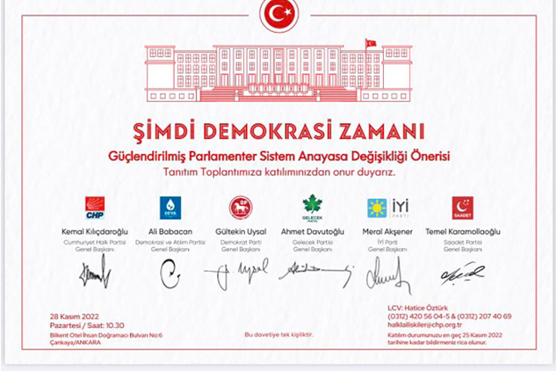 Altılı masanın 28 Kasım'daki toplantısının davetiyesi ortaya çıktı - Resim: 0