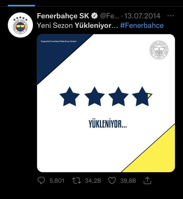 Fenerbahçe '4 yıldız yükleniyor' paylaşımını sildi - Resim: 0
