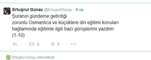 Ertuğrul Günay'dan Osmanlıca ve din eğitimi çıkışı - Resim: 2