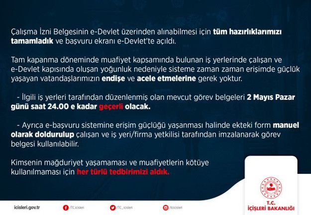 Çalışma İzin Belgesi e-devletten alınabilecek! Alamayanlar için açıklama - Resim: 0