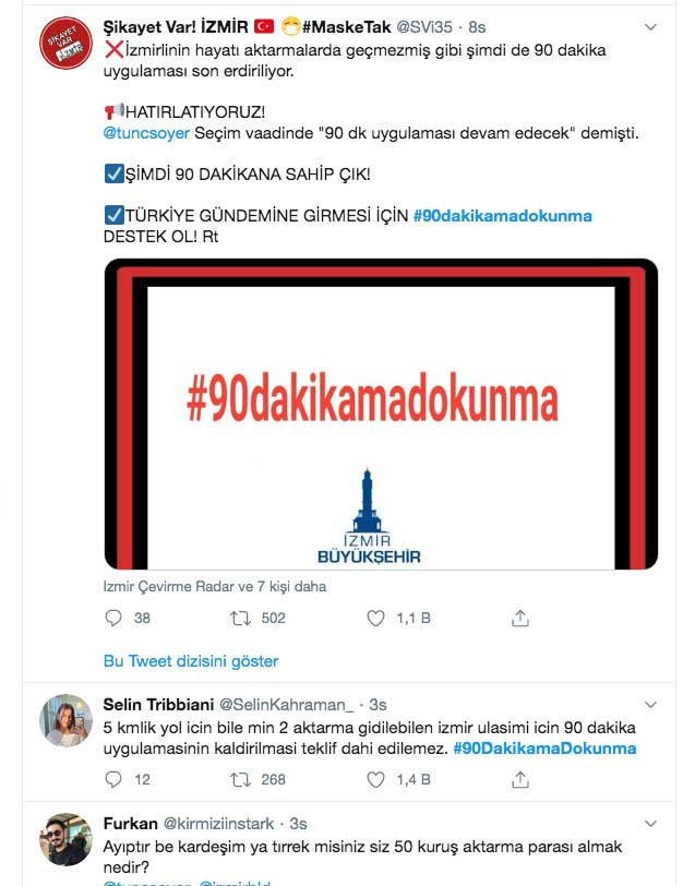 İzmir’de halk isyanda Tunç Soyer'in önerisine tepki #90DakikamaDokunma etiketiyle TT oldu - Resim: 0