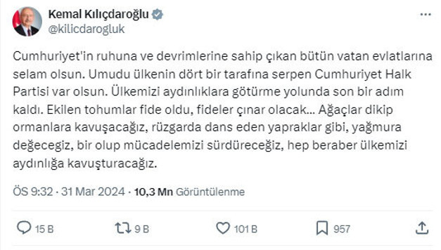 Seçim sonuçları sonrası Kemal Kılıçdaroğlu'ndan ilk yorum - Resim: 0