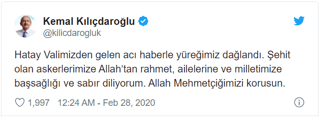 İdlib'te şehit düşen askerlerimiz için başsağlığı mesajları - Resim: 2