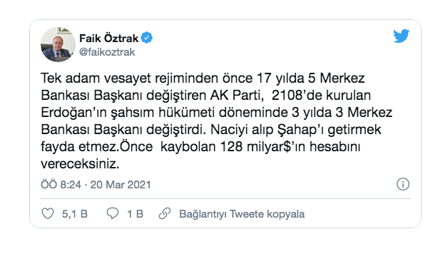 CHP Sözcüsü Faik Öztrak: Naci'yi alıp Şahap’ı getirmek fayda etmez - Resim: 0