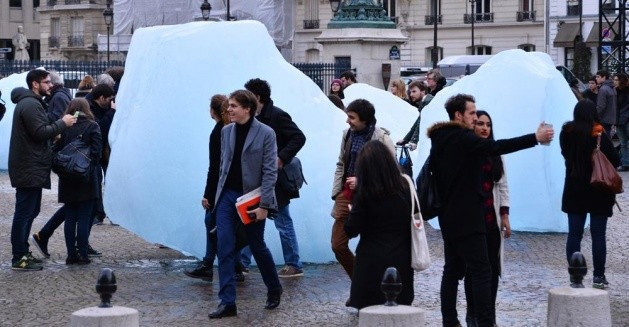 Grönland'ın eriyen buzulları Paris'te - Resim: 2