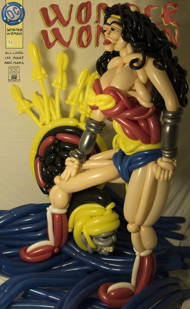 Ünlü film afişlerini balon sanatıyla baştan yarattı! - Resim: 3