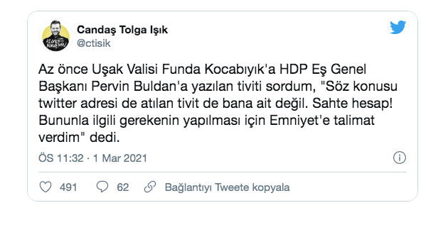 Uşak Valisi Funda Kocabıyık'tan küfürlü tweet açıklaması: Emniyet'e talimat verdim - Resim: 1