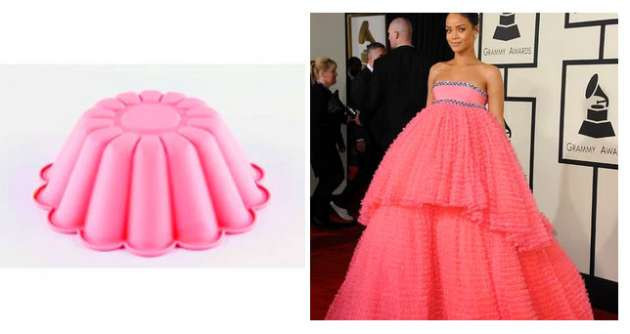 Rihanna'nın elbisesi sosyal medyaya damga vurdu - Resim: 1