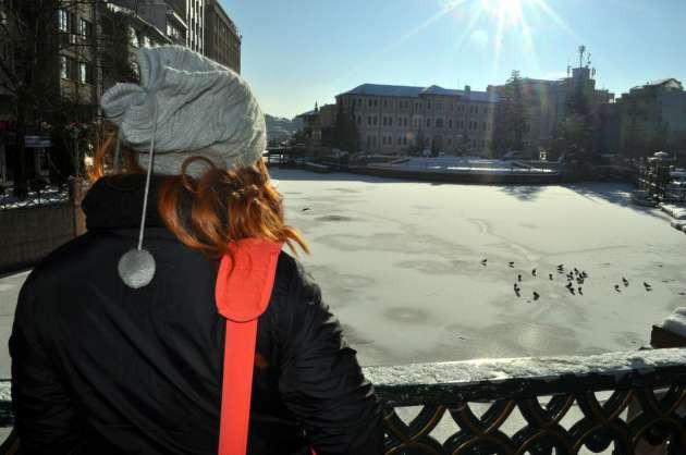 Sibirya değil Türkiye Eskişehir'de nehir dondu - Resim: 1