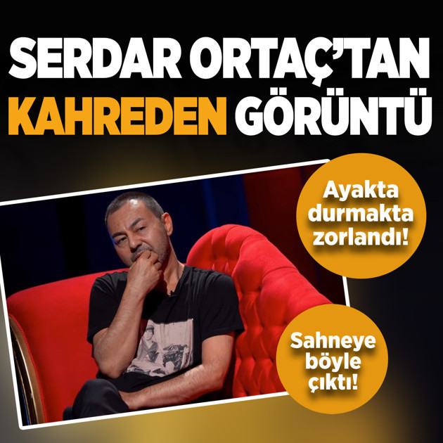 Serdar Ortaç'tan kahreden görüntü! Ayakta durmakta zorlandı, sahneye böyle çıktı