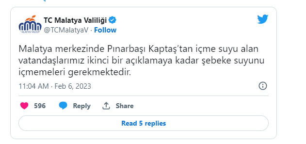 Deprem sonrası valilikten uyarı: Şebeke suyunu içmeyin - Resim: 0