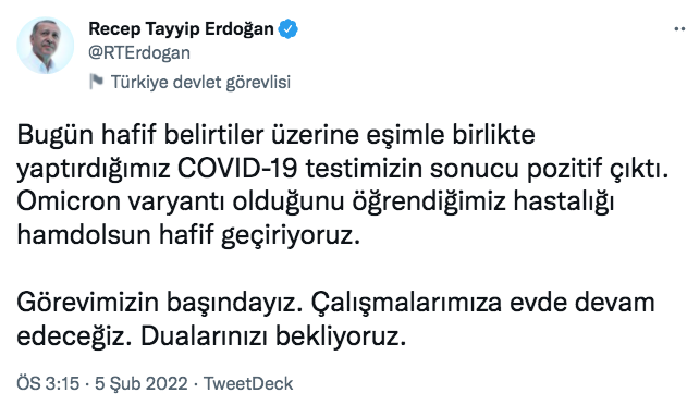 Cumhurbaşkanı Recep Tayyip Erdoğan ve eşi Emine Erdoğan koronavirüse yakalandı - Resim: 0