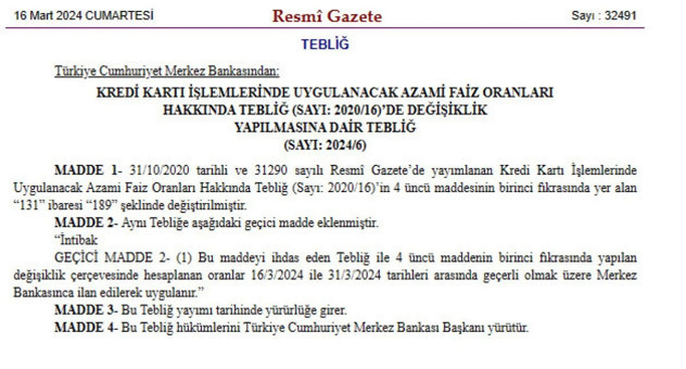 Kredi kartı ile nakit avans çekiminde faiz oranı değişti - Resim: 0