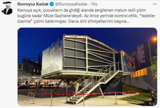 İBB'nin Müze Gazhane'deki dehşetli duvar görsellerine tepki yağdı! Gece yarısı apar topar kaldırıldı - Resim: 2