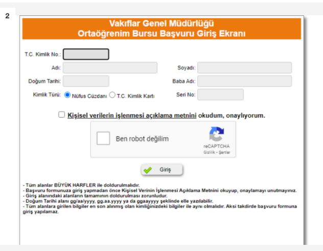 VGM burs başvurusu 2020 yapma başvuru formu doldurma - Resim: 0