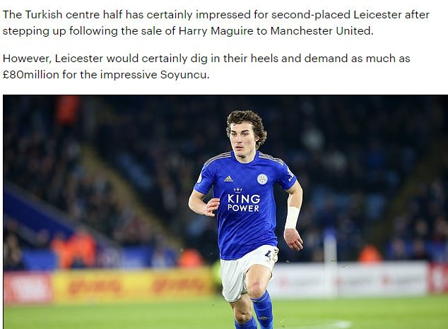 Leicester City Çağlar Söyüncü'nün fiyatını belirledi astronomik rakam isteniyor - Resim: 0