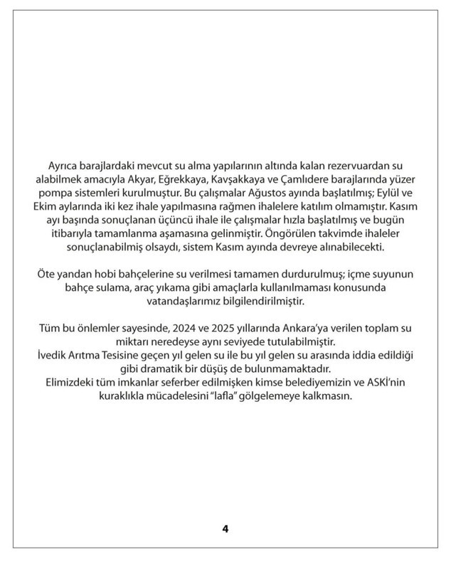 Ankara'daki su kesintilerine belediyeden açıklama: Yeterli suyumuz yok - Resim: 1