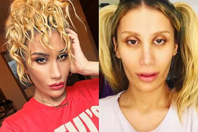 Ünlülerin makyajsız hallerini gören tanıyamadı! Pınar Deniz Gülsim Ali Melis Sezen Burcu Özberk'e bakın - Resim: 4