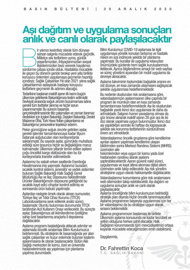 Sağlık Bakanı Koca'dan aşı açıklaması! Aşılar nasıl dağıtılacak? - Resim: 0