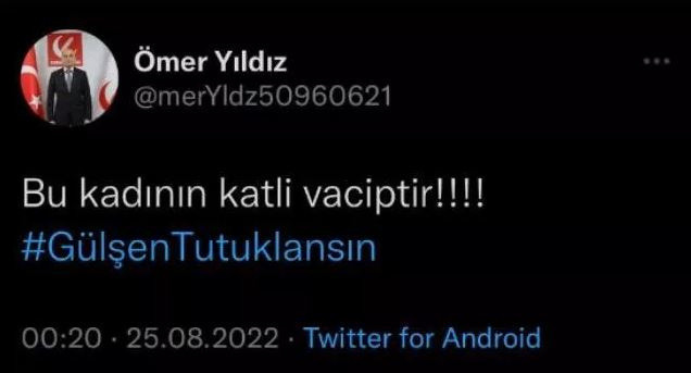 İlçe başkanından Gülşen hakkında skandal sözler! Paylaşımını apar topar sildi! Bu kadının katli vaciptir - Resim: 1
