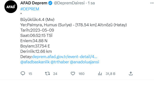 Korkutan deprem! Hatay'da hissedildi AFAD'dan açıklama var - Resim: 0