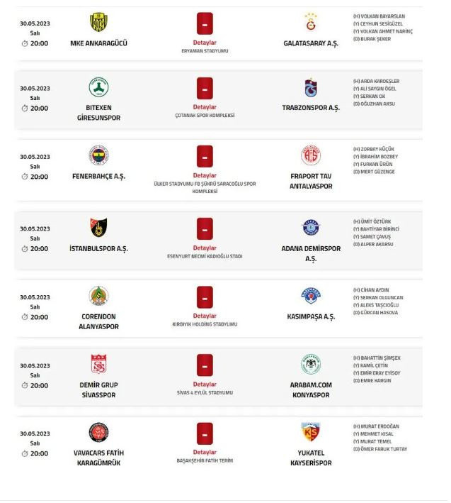 Süper Lig'in 36. haftasında görevde yapacak hakemler açıklandı - Resim: 0