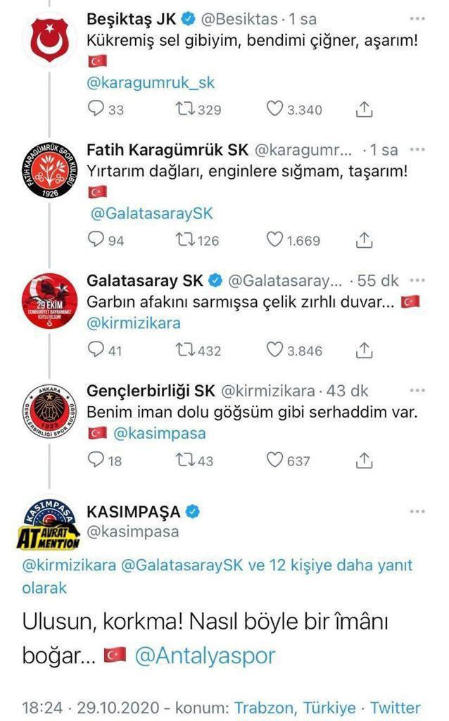 Kulüpler sosya medyada tek yürek oldu! Her biri İstiklal Marşı'nın bir dizesini paylaştı! İşte o paylaşımlar... - Resim: 2