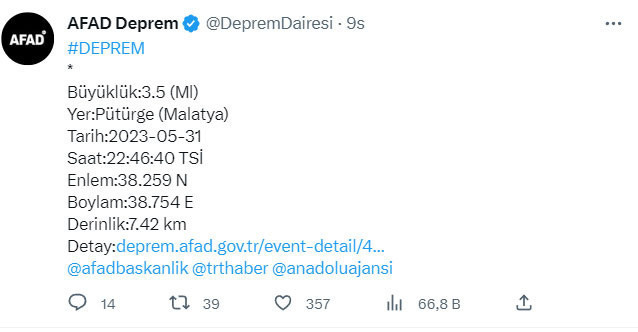 Malatya'da deprem oldu! AFAD son depremin şiddetini açıkladı - Resim: 0