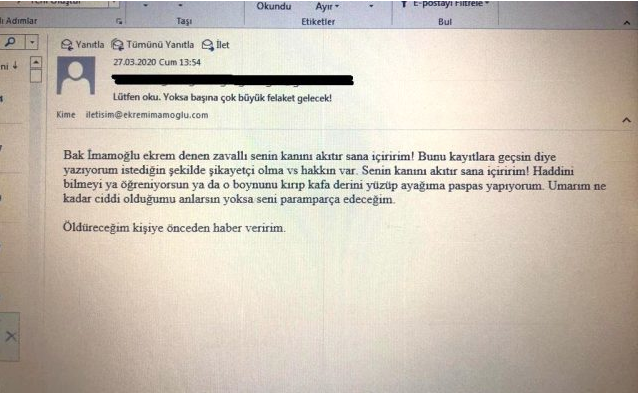 Ekrem İmamoğlu'nu böyle tehdit etti: Öldüreceğim kişiye önceden haber veririm - Resim: 0