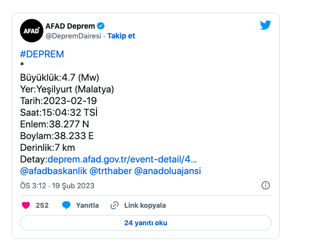 Malatya'da korkutan deprem AFAD şiddetini duyurdu - Resim: 0