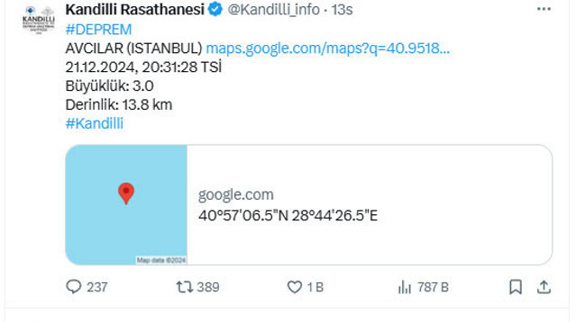 İstanbul'da deprem paniği! Kandilli Rasathanesi duyurdu - Resim: 0