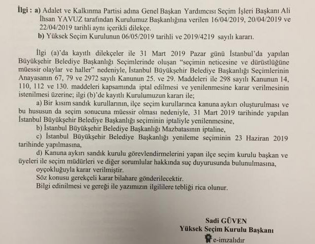 YSK İstanbul seçimlerini iptal etti! Seçimler yenileniyor - Resim: 0