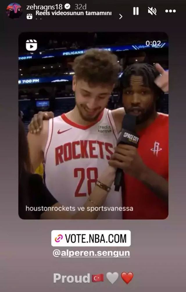 Filenin sultanı Zehra Güneş'ten Alperen Şengün paylaşımı - Resim: 0