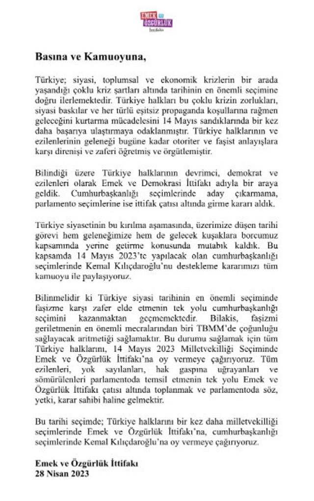 HDP’den Kılıçdaroğlu kararı: Seçim günler kala resmi açıklama geldi! - Resim: 0