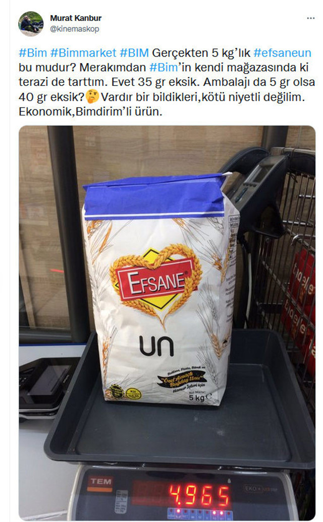 BİM market, müşterilerine un ve şekerde eksik gramajlı ürün satıyor iddiası! Sosyal medya karıştı - Resim: 1