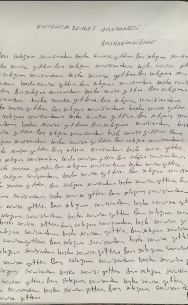 Antalya'da başhekimden hemşireye skandal ceza: 500 kere 'ben salağım...' yazdırdı - Resim: 0