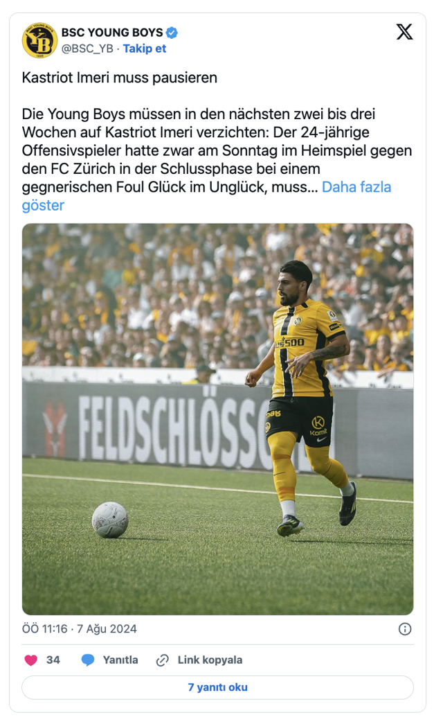 Galatasaray'ın rakibi Young Boys'da sakatlık - Resim: 0