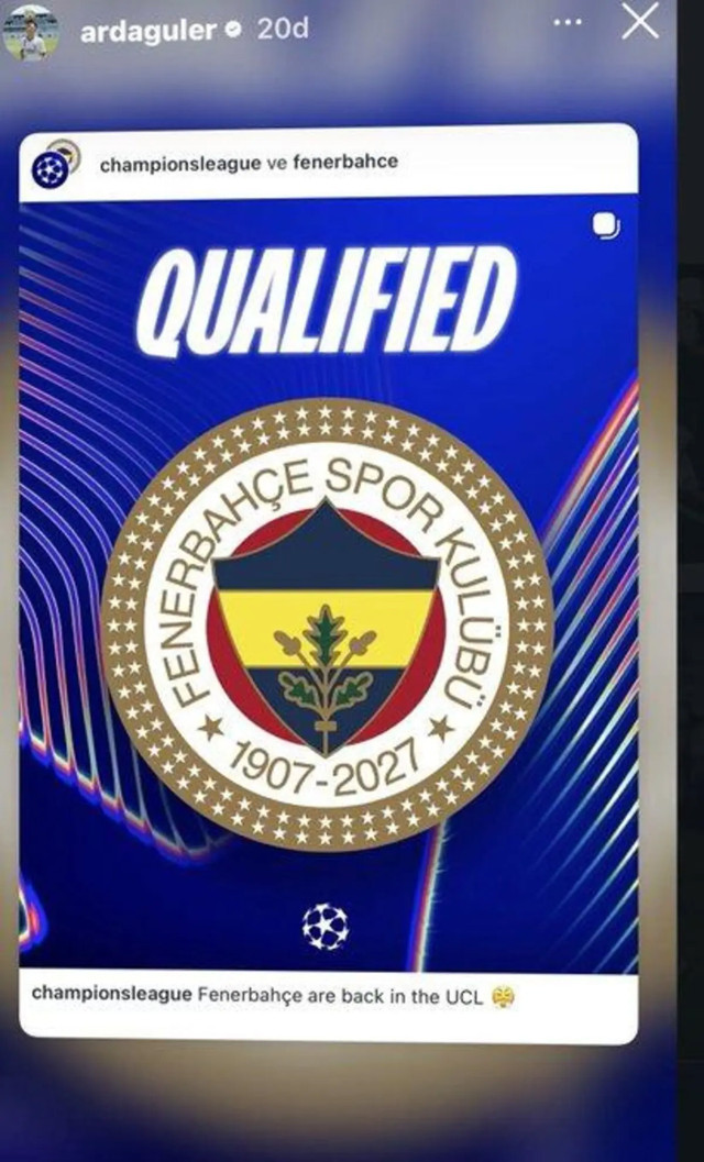 Arda Güler'den Fenerbahçe paylaşımı - Resim: 0