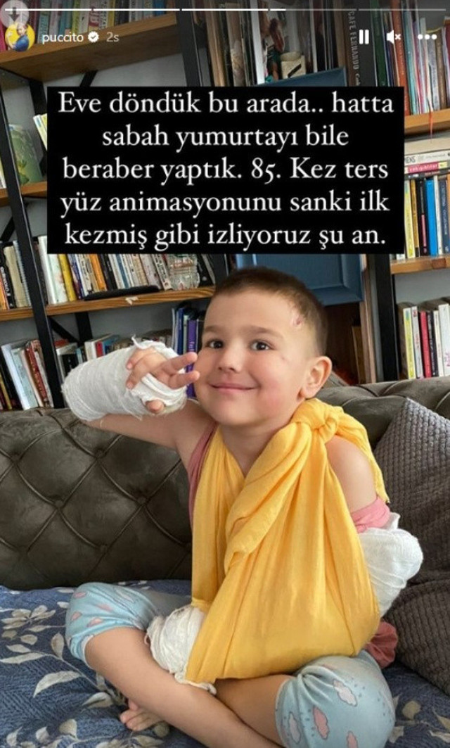 Oğlu 3.kattan düşmüştü! Pucca son halini paylaştı, güzel haberi verdi: "Güçlü evladım benim" - Resim: 3