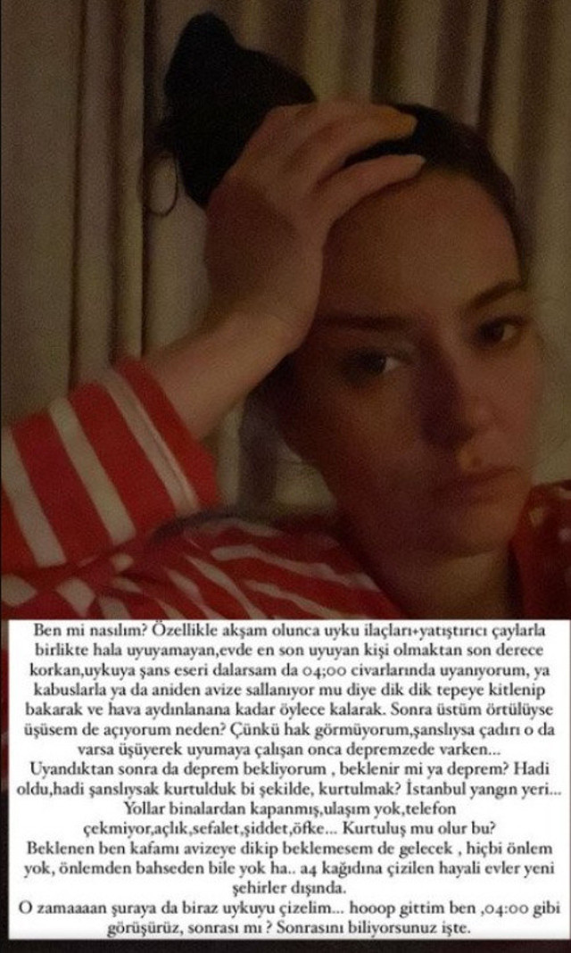 Pelin Akil'den deprem paylaşımı! "Uyku ilaçları ve yatıştırıcı çaylarla da uyuyamıyorum" - Resim: 0