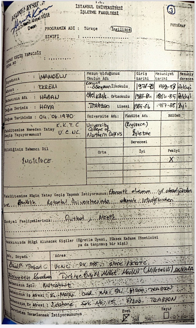 İmamoğlu'na diploma soruşturması! Nedim Şener resmi başvuru formunu paylaştı - Resim: 2