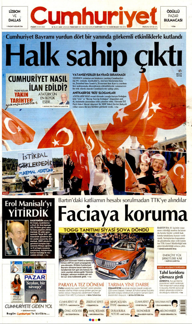 Togg fabrikası açıldı Sözcü ve Cumhuriyet Togg'u böyle gördü - Resim: 1