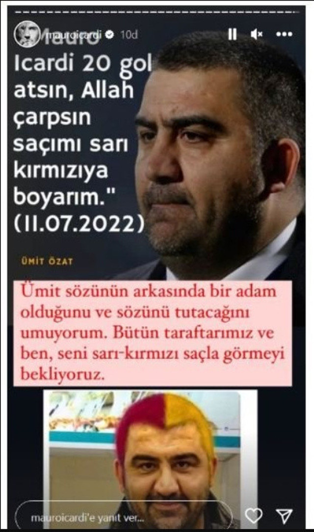 Ümit Özat canlı yayında ‘Icardi’ sözünü tuttu! Saçını kırmızıya boyattı, arka planda çalan şarkı... - Resim: 1