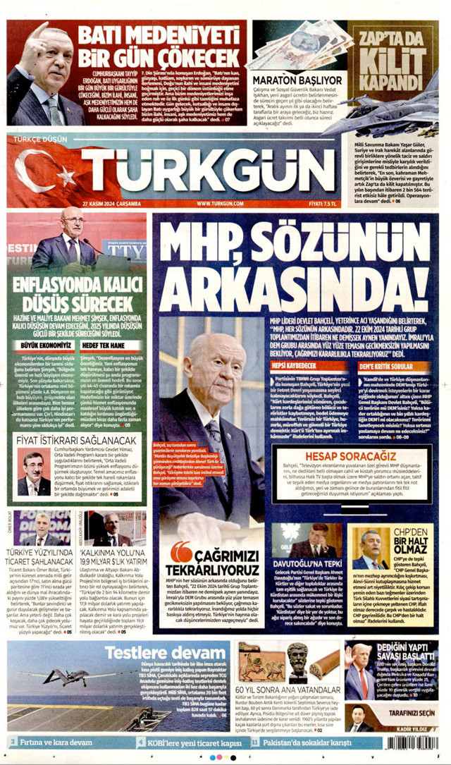 İki gazeteden Bahçeli'ye tepki! Yanıt Türkgün gazetesinden geldi - Resim: 2