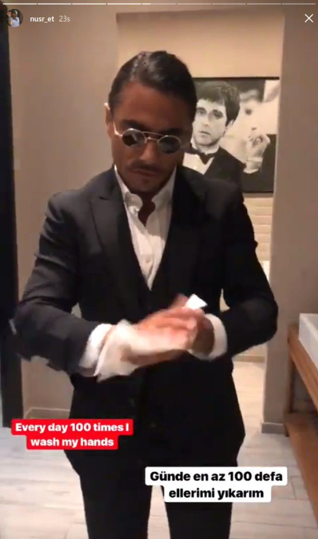 Nusret eleştirilere lavabodan çektiği video böyle cevap verdi - Resim: 3