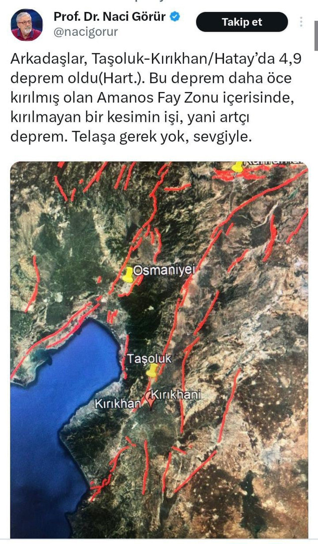 Prof. Dr. Naci Görür'den Hatay depremi açıklaması! - Resim: 0