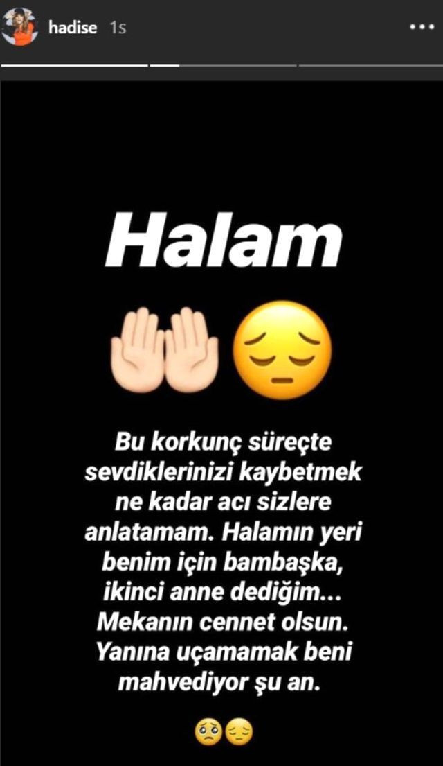 Hadise'nin acı günü halası Koronavirüs nedeniyle mi öldü? Cenazeye katılamadı - Resim: 3