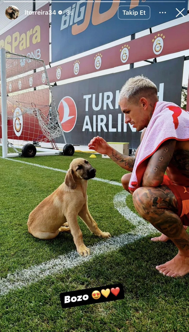 Torreira'dan eski sevgilisi Devrim &Ouml;zkan'a olay g&ouml;nderme! K&ouml;peğine koyduğu isme bakın - Resim: 0