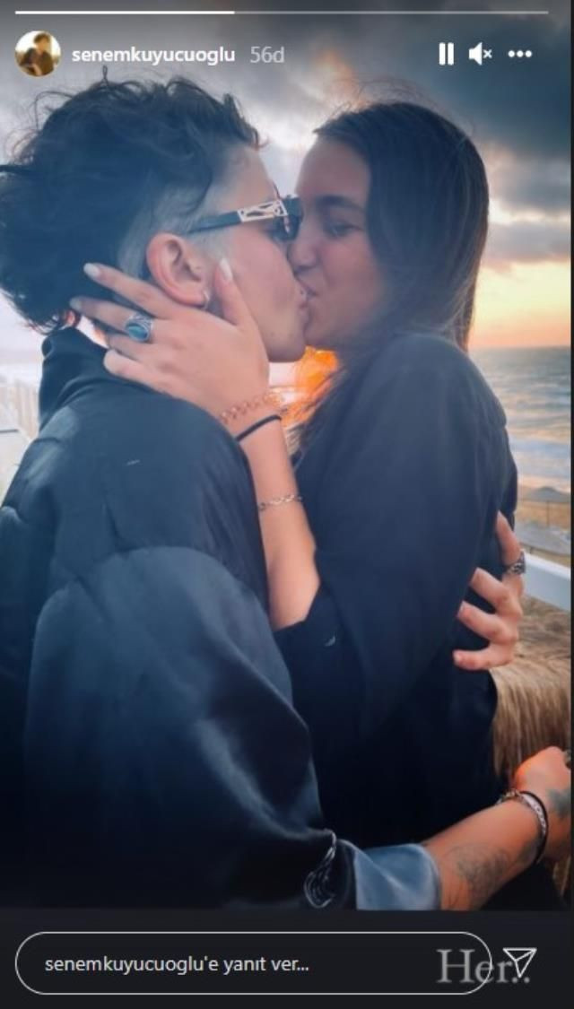 Senem Kuyucuoğlu'ndan kız arkadaşıyla dudak dudağa poz! - Resim: 2