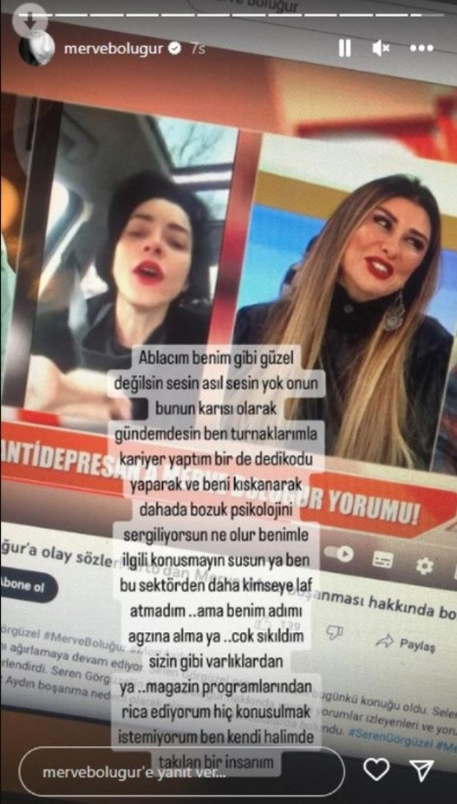 Merve Boluğur'dan Selen Görgüzel'e zehir zemberek sözler! "Onun bunun karısı olarak gündemdesin" - Resim: 1